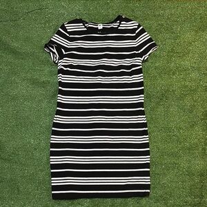Old Navy Black and White Bodycon Mini Dress